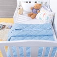 thumbnail image 4 of Ultra Soft Microfiber Toddler Comforter - Down Alternative Lightweight Crib Quilted Blanket, 43" x 60", Aqua Blue, Ntbay, 4 of 5