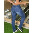 thumbnail image 5 of Apay Jeans for Women Long Denim Pants High Waisted Button Closure Design Casual and Versatile Regular Size, 5 of 6