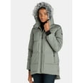 thumbnail image 4 of Big Chill Women's and Women's Plus Wide Quilted Puffer Coat with Faux Fur Trim Hood, Sizes S-3X, 4 of 5