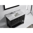 thumbnail image 2 of Julianna 48" Single Bath Vanity in Espresso with White Marble Top and Square Sink with Matching Mirror, 2 of 8