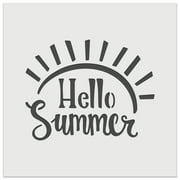 Hello Summer Sunshine DIY Cookie Wall Craft Stencil - 4.5 Inch