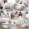 thumbnail image 5 of 3 Piece Brown Ombre Duvet Cover Set Queen Size, Microfiber Comforter/Quilt Cover with Corner Ties and 2 Pillowcases, Modern Gradient Art Abstract All Season Soft Bedding with Zipper Closure, 5 of 8