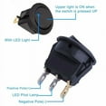 thumbnail image 6 of Yannee Round Rocker Switch ON/OFF LED illuminated Car Dashboard Dash Boat Van 12V,switch, 6 of 10