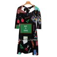 thumbnail image 3 of Robe Évasée de Rentrée Scolaire Robe à Encolure Carrée Élégante Mode Féminine Robe Imprimée Motif Rentrée Scolaire Bus Scolaire Enfants, 3 of 4