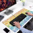 thumbnail image 2 of Long Mouse Pads for Desk,Pioneer Flower Floral Print Pattern Desk Mats on Top Of Desks, Desk Mouse Pad Extra Large with 3mm Non-Slip Base and Stitched Edge for Gaming,Office,Work,Home 31.5"x15.7", 2 of 6
