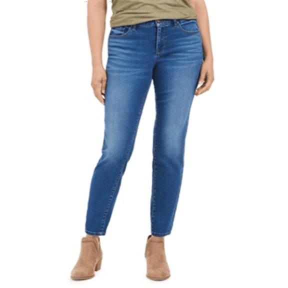 Style & Co Women's Curvy Fit Skinny Jeans Blue Size 14 Petite