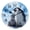 R18, variant on Non-Ticking Silent Wall Clocks Battery Operated Personalized Decor Clock for Bathroom,Office-Penguin Chick On Snow With Blue Sky And Cloud(12inch)