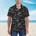 thumbnail image 5 of Uemuo Travel The World Printed Regular Fit Short Sleeve Casual Hawaiian Shirt for Men,Aloha shirt,Tropical shirt,Floral print shirt,Vacation Beach shirt-Small, 5 of 9