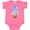Hot Pink, variant on Inktastic Cute Baby Elephant in a Pink Hot Air Balloon Boys or Girls Baby Bodysuit