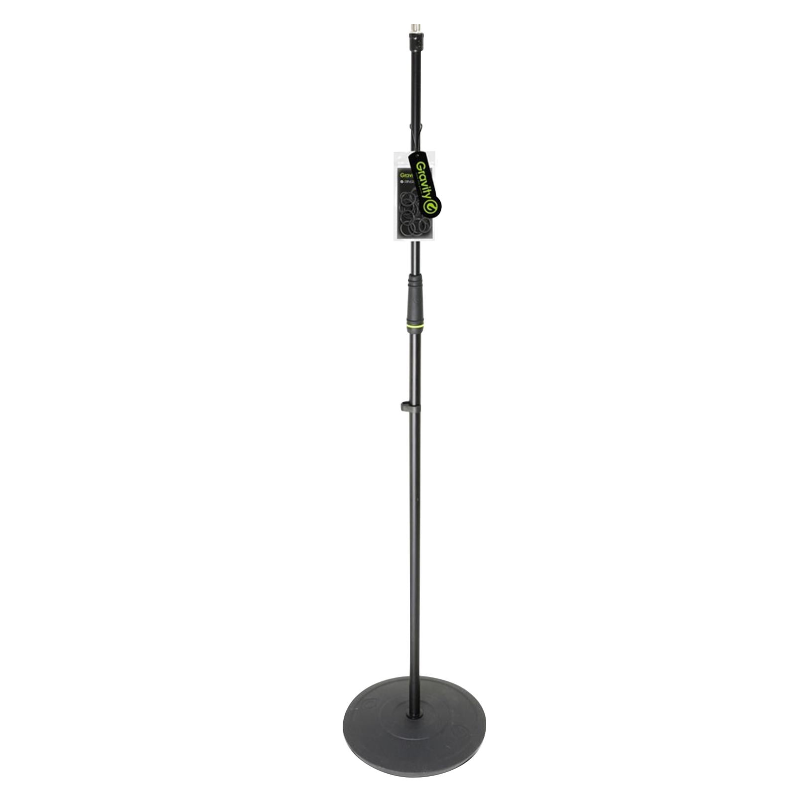Gravity GMS23 Black Round Base Microphone Stands with Retractable Crowd Barrier Cassettes Four Package