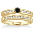 thumbnail image 2 of 1.25 Carat Black Diamond Affordable Bridal Set on 10k Yellow Gold, 2 of 2