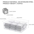 thumbnail image 2 of Whiskey Stones 6 Pack, Metal Reusable Ice Cubes, Stainless Steel Ice Cubes, Suitable for Whiskey, Vodka, Liqueurs, Wine, Beverage Juice or Soda, 2 of 9
