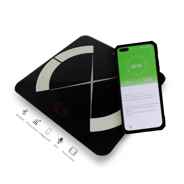 Báscula Digital Analizador De Grasa Corporal Inteligente ilios innova analizador de grasa corporarl bluetooth negro