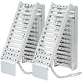 thumbnail image 1 of 2-Pack 6FT Tri-Fold Steel Loading Ramps- 1000LB Capacity Heavy Duty Folding ATV/Motorcycle Ramps for Trucks & Trailers,9" Anti-Slip Surface,Easy Assembly,Silver, 1 of 6