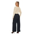 thumbnail image 6 of FUNYYZO Fall Women Long Trousers Elastic Wasit High Rise Work Pants Solid (Regular Legnth), 6 of 6