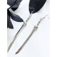 thumbnail image 3 of 1Pair Fashion Zinc Alloy Sword Drop Earrings For Women For Daily Life Cubic Zirconia Fashion Punk Jewelry Gift For A Stylish Look, 3 of 5