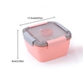 thumbnail image 3 of Oleegame 1PC Stainless Steel Cutlery Set Box Container With Dressing Container 3 Compartments Box To Go For And Snacks Lunch Box Microwave Heating For School Pink, 3 of 4