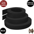 thumbnail image 5 of ELW 9-10 oz. 3.5-4mm Crazy Horse Full Grain Cowhide Genuine Leather Strap for Crafts  Size: 0.5"x40" 1.3x102cm  Blank Belts, DIY, Tooling, Jewelry, Wrapping, Straps, Heavy Duty  Black, 5 of 8