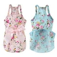 thumbnail image 4 of Puppy Dog Princess Dress Dog Bowknot Dress Summer Puppy Floral Vest Dress Dog Cute Rosette Sundress Apparel for Small Dog Cat Outfits, 4 of 8