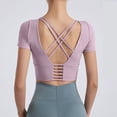 thumbnail image 4 of Wlynlyn Workout Tops for Women Short Sleeve Yoga Crop Tops Crewneck Athletic Running Gym Tights T Shirts, 4 of 4