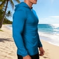 thumbnail image 6 of Fwqbns Mens Long Sleeve Zippered Hooded Sun Protection Shirt, Lightweight Quick-Dry Fabric, UPF 50+, Ideal for Outdoor Sports, Fishing, Running, and Hiking, 6 of 9