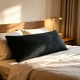 thumbnail image 3 of BedTreat Full Body Pillow Insert with Pillowcase for Adults,Long&Fluffy Pillow for Side Sleeper,Soft&Breathable (20X54,Black), 3 of 7