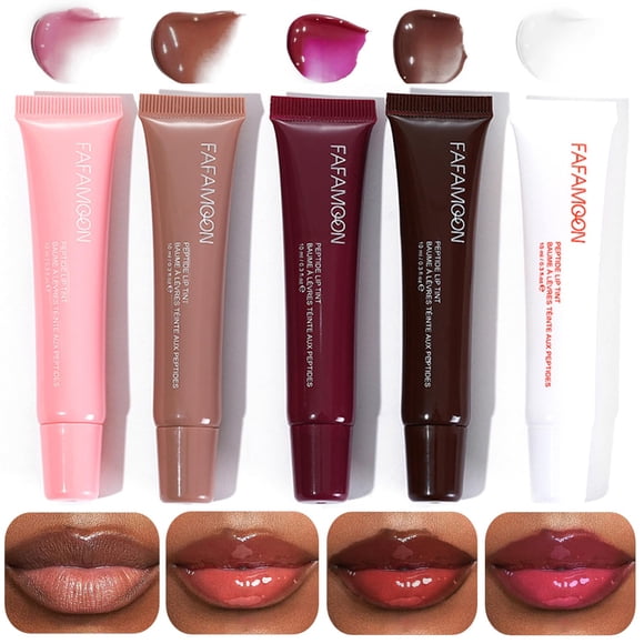 Brillo de labios hidratante DENESTUP Lip Jam | Brillo de labios brillante y voluminizador | Lápiz labial líquido de gelatina brillante con acabado de vidrio de alto brillo para mujeres y niñas (juego