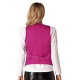 thumbnail image 4 of YONGHS Women Men Sparkly Sequin Vest Sleeveless Party Jacket Disco Dance Costume Nightclub Waistcoat Hot Pink 3XL, 4 of 7