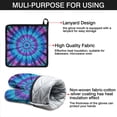 thumbnail image 7 of Blue Purple Tie Dye Pattern Kitchen Oven Mitt and Pot Holder Sets 2 Pcs for Baking, Cooking and Grilling, Heat Resistant Up To 392 °F, 7 of 7