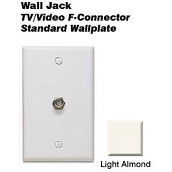 leviton 80781-w standard video wall jack, f connector, white