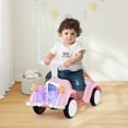 thumbnail image 2 of Gymax Kids Ride on Push Car w/ Steering Wheel Horn & Light Under Seat Storage Pink, 2 of 10