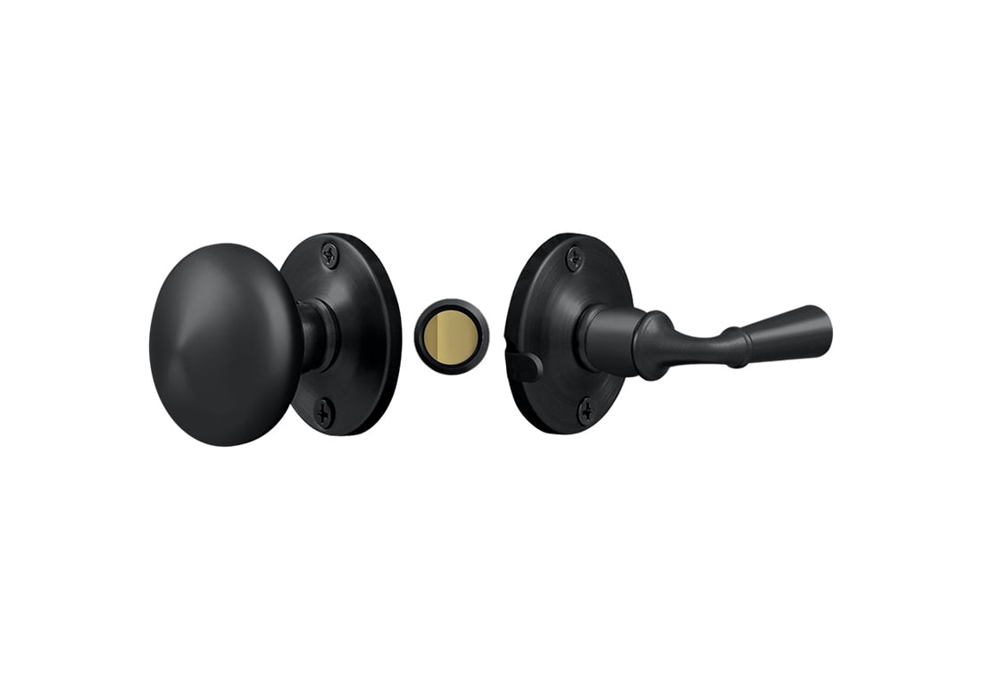 Deltana SDL980U19 Storm Door Latch; Round; Tubular Lock; Black Finish