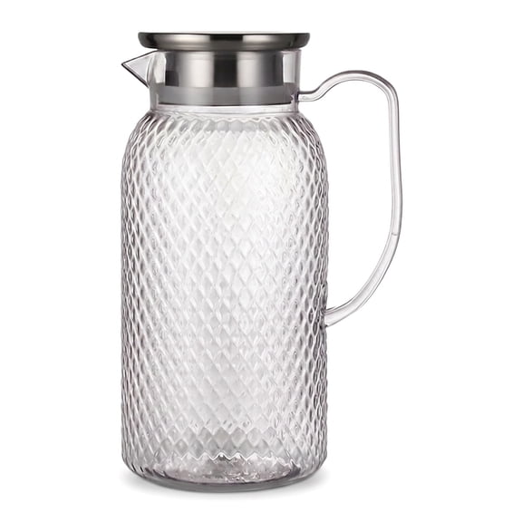 1 Liter Plastic Pitchers with Stainless Steel Lid & Handle