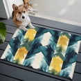 thumbnail image 3 of 2x3 Ft Entryway Area Rug, Turquoise Yellow Abstract Kitchen Rug Runner Washable Floor Mat, Teal Modern Smear Artwork Non Slip Indoor Door Mat Throw Carpet for Bathroom Living Room Bedroom, 3 of 8