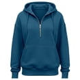 thumbnail image 3 of Oversized Half Zip Up Hoodie Women Lightweight 2026 Casual Long Sleeve Zipper Sweatshirts Fall Winter Track Jackets, 3 of 3