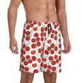 thumbnail image 2 of Kdxio Tomato Print Mens Sleep Shorts Bottoms Soft Comfy Pajama Wear Pants with Drawstring Pockets, 2 of 7