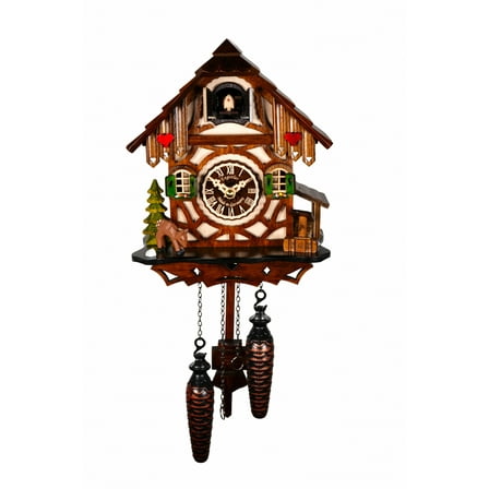 Quartz Cuckoo Clock Black forest house EN 413 Q