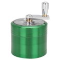 thumbnail image 3 of Molinillo para fumar de 4 capas, herramienta de pulido de aleación de zinc agitada a mano, 55 mm con cubierta magnética (verde), 3 of 5