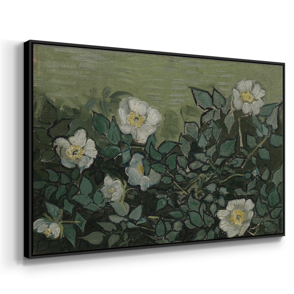 Vintage Botanical Print-LXXXV By Wexford Home Framed in Black Wood Gallery Wrapped Canvas 27 in. x 41 in.