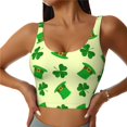 thumbnail image 1 of Balery St. Patrick's Day Sujetadores deportivos con espalda cruzada para mujer, acolchados, sin costuras, de alto impacto, ideales para yoga, gimnasio, entrenamiento y fitness.-X-Large, 1 of 8