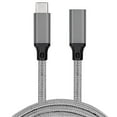 thumbnail image 2 of Tianle USB C Extension Cable 1m/3.3ft, USB 3.1 Gen2 10Gbps Type C Male to Female Thunderbolt 3 Charging Cable, 4K Video Extend Cord Compatible with MacBook Pro, iPad Pro, USB C HUB, Grey, 2 of 7