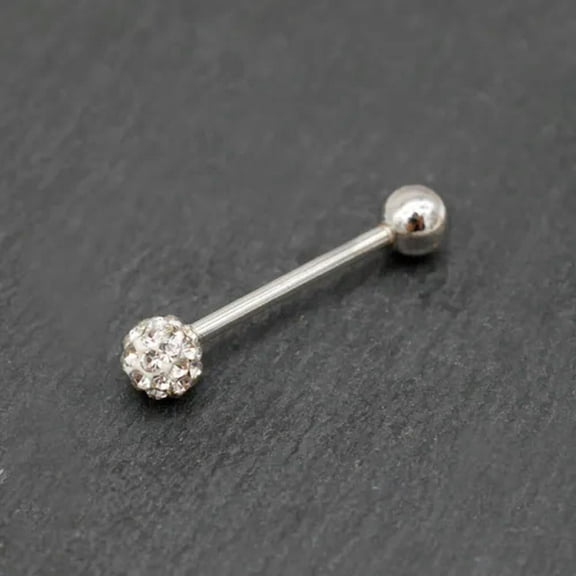 QQTDFG Sterling Silver Barbell Dimple Lip Stud Ear Helix Daith Piercing Ring A4266-1 piece