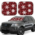 thumbnail image 1 of Balery Snowflakes On A Buffalo Plaid Christmas Parasol para parabrisas de coche de 2 piezas | Parasol plegable para parabrisas delantero de coche para la mayoría de sedanes-Medium, 1 of 6