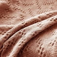 thumbnail image 5 of Kasentex Cozy Soft 100% Cotton Warm Fall/Winter Decorative Throw Blanket for Couch, Sofa, Bed, wrap-around - Indoor/Outdoor 50x60" Mellow Rose, 5 of 6