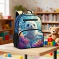 thumbnail image 5 of HUIACONG Cute Baby Seal Print 13.5 Inch Kids School Backpack Water Resistant Adjustable Padded Straps Lightweight Large Capacity Bookbag for Kindergarten Elementary Boys Girls, 5 of 7
