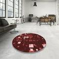 thumbnail image 4 of Ahgly Company Machine Washable Indoor Square Transitional Chestnut Red Area Rugs, 7' Square, 4 of 7