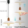 thumbnail image 5 of FSLiving Adjustable Height H Type Track Lighting White Cupola Lamp Industrial Vintage Stytle, Smart Edison Bulbs, 2200K-6500K Track Mount Pendant Light Timer for Dinning Table (Brown) - Set of 3, 5 of 8