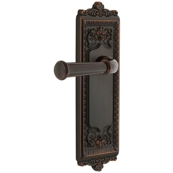Grandeur Wingeo_Psg_234 Windsor Solid Brass Rose Right Handed Passage Door Lever Set -