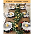 thumbnail image 4 of 15 Inch Round Placemats Set of 4, Christmas Snowman Non Slip Heat Insulation PP Table Mats, Black Xmas Pine Branch Snowflake Red Birds Washable Place Mats for Kitchen Dining Party Table Decor, 4 of 7