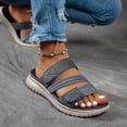 thumbnail image 4 of Dakaela Womens Orthopedic Sandals Comfortable Arch Support Slip on Slides Open Toe Soft Sole Summer Beach Casual Walking Shoes Size 7, 4 of 8